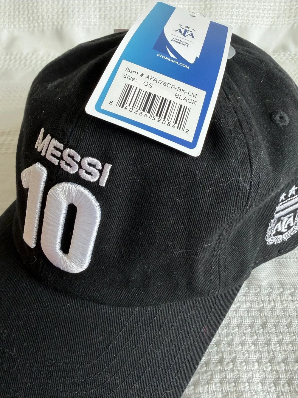 Lionel Messi #10 Official Product, Black cotton cap